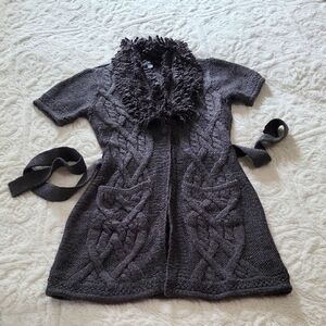 Arden B Luxury Cable Knit Wrapped Up In Goddess Goodness Cardigan